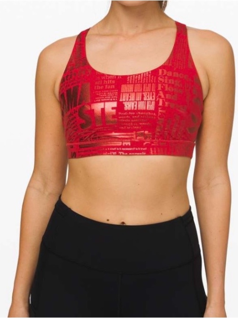 lululemon athletica Red Graphic Sports Bra